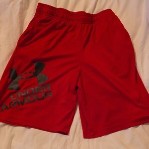 Under Armour Youth Large Bold Red Athletic Shorts